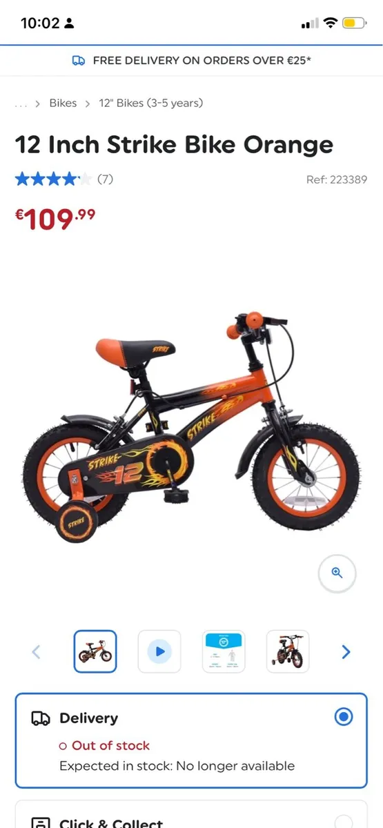 12 inch kids bike smyths - Image 1