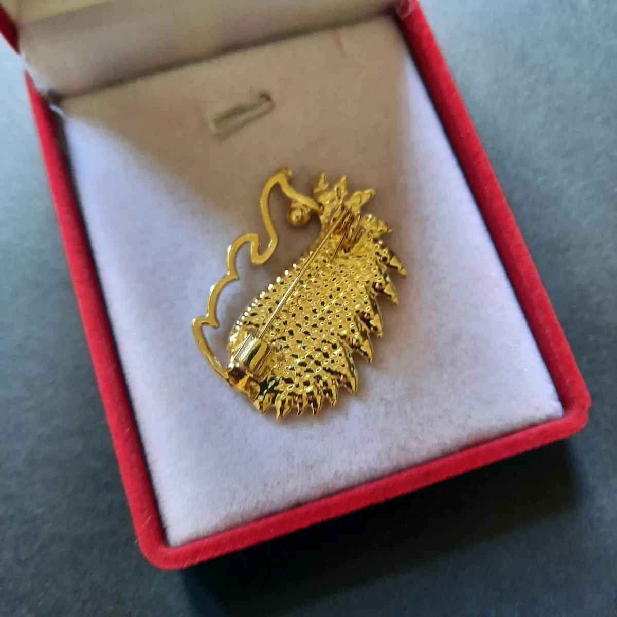 Sparkling Crystal Hedgehog Brooch | Gold Tone - Image 4