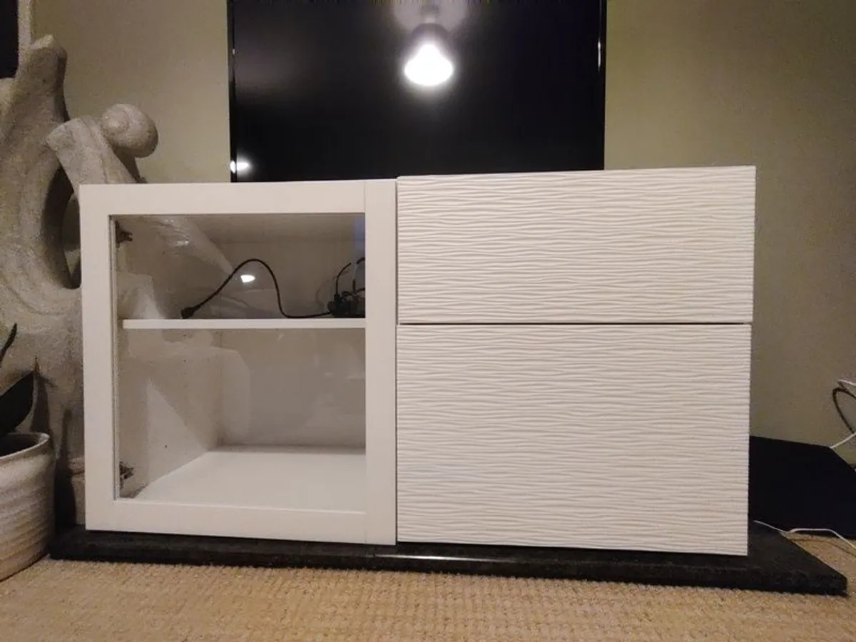 Tv bench and matching cupboard - Image 1