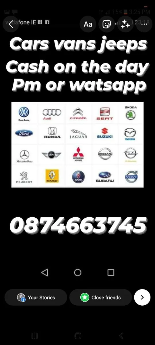 Cars wanted Jeeps Lorrys farm equipment - Image 1