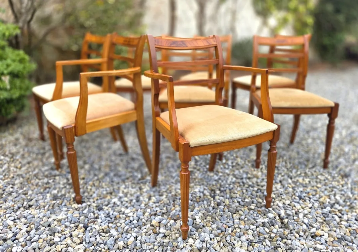 Walnut Table & 8 Chairs by McIntosh-1974 - Image 2