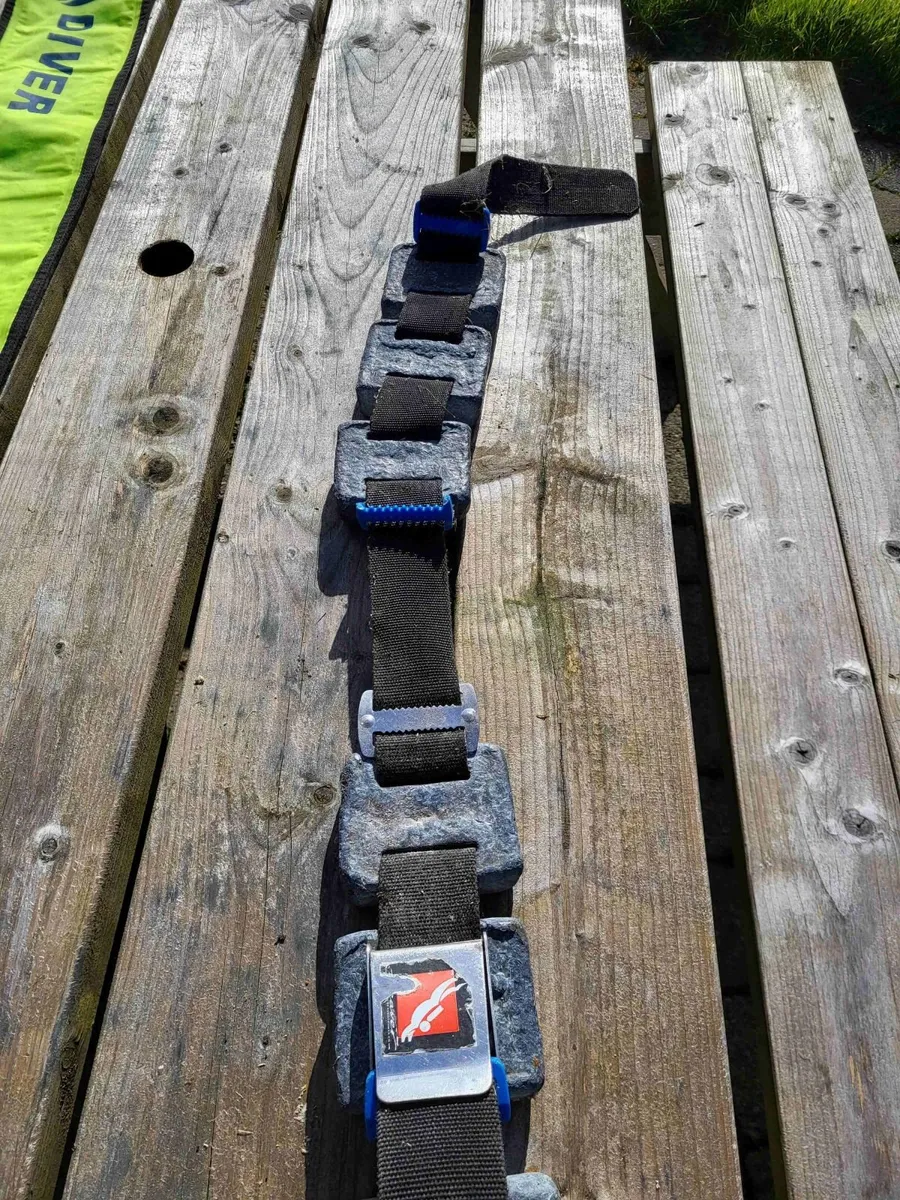 Dive weight belt  SS  buckle and 12 kg lead weight - Image 2