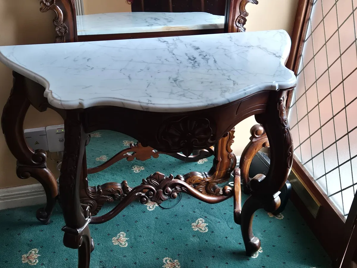 Hall table and mirror - Image 1