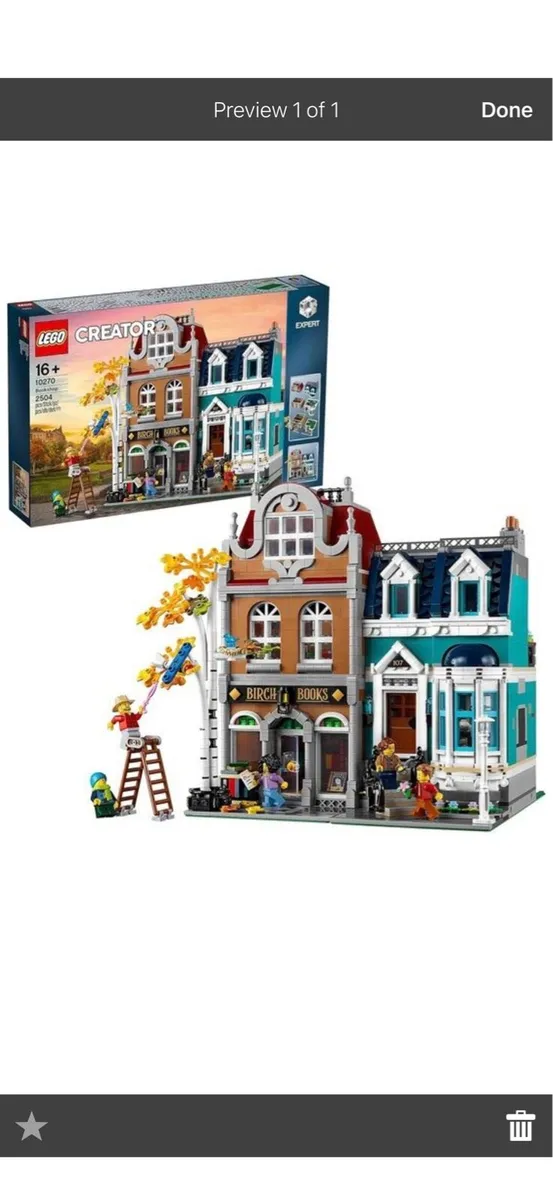 Lego bookshop unopened