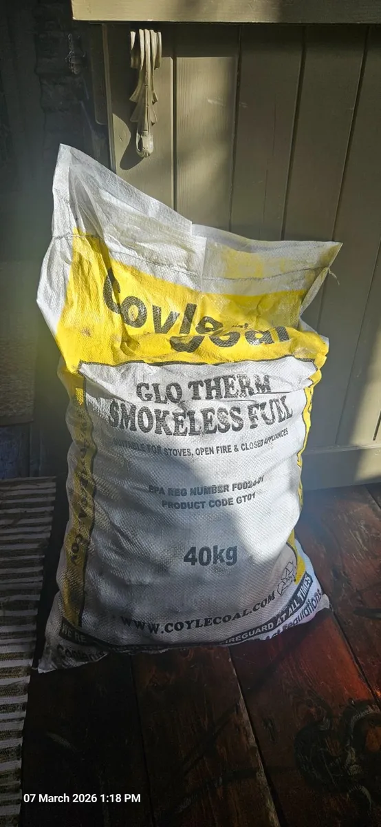 Coal sack 40kg x2 Glotherm smokeless unopened