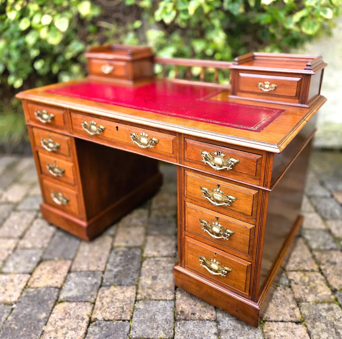 Edwardian Twin Pedestal Desk- Circa 1905 - Image 2