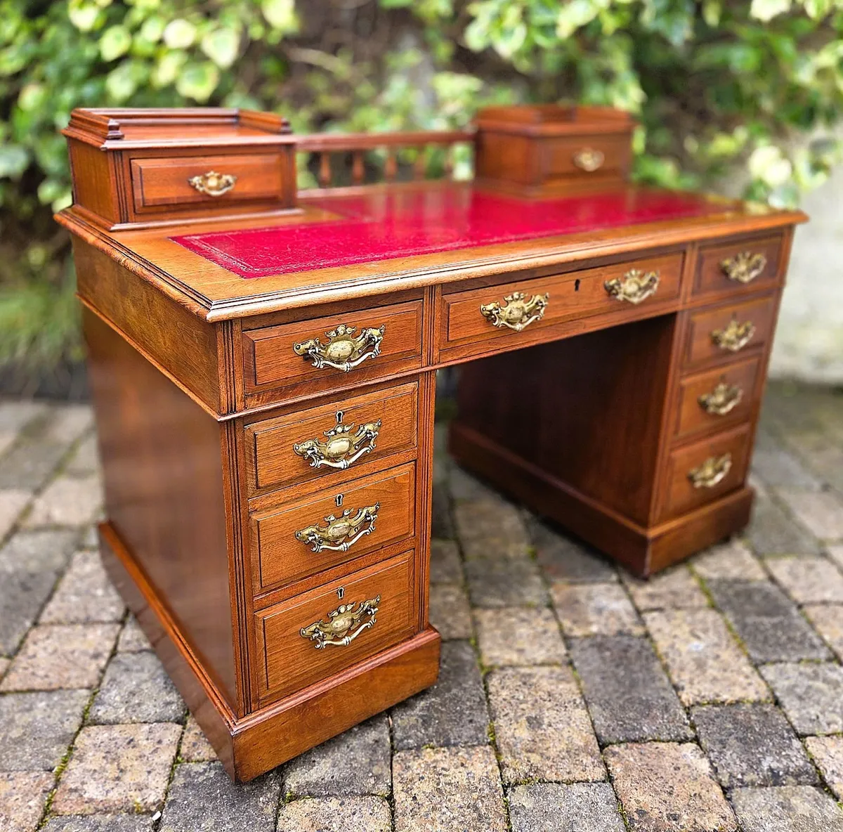 Edwardian Twin Pedestal Desk- Circa 1905 - Image 1