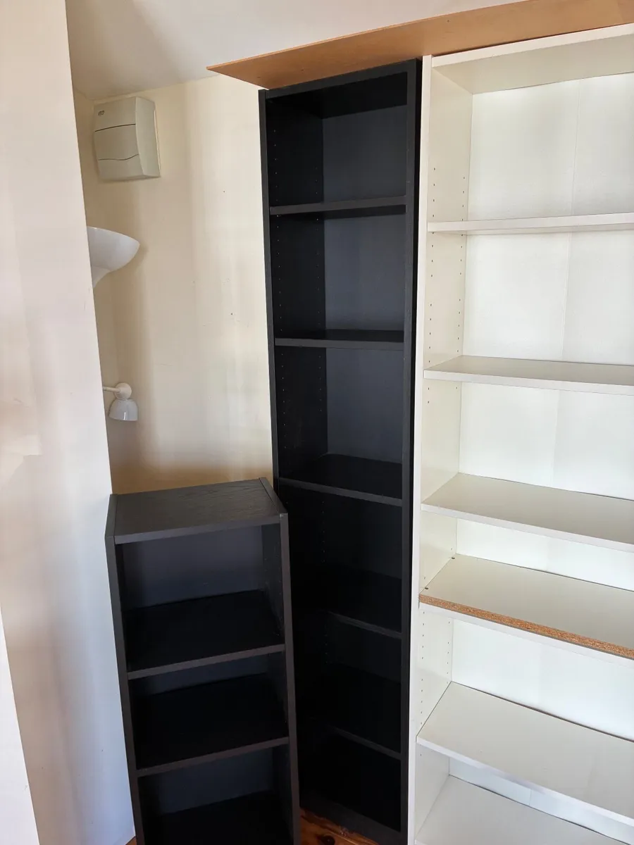 Black IKEA cube shelving x2 - Image 1