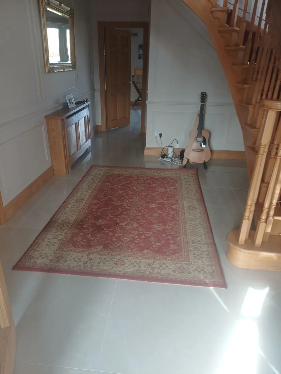 Red & Beige Patterned Rug