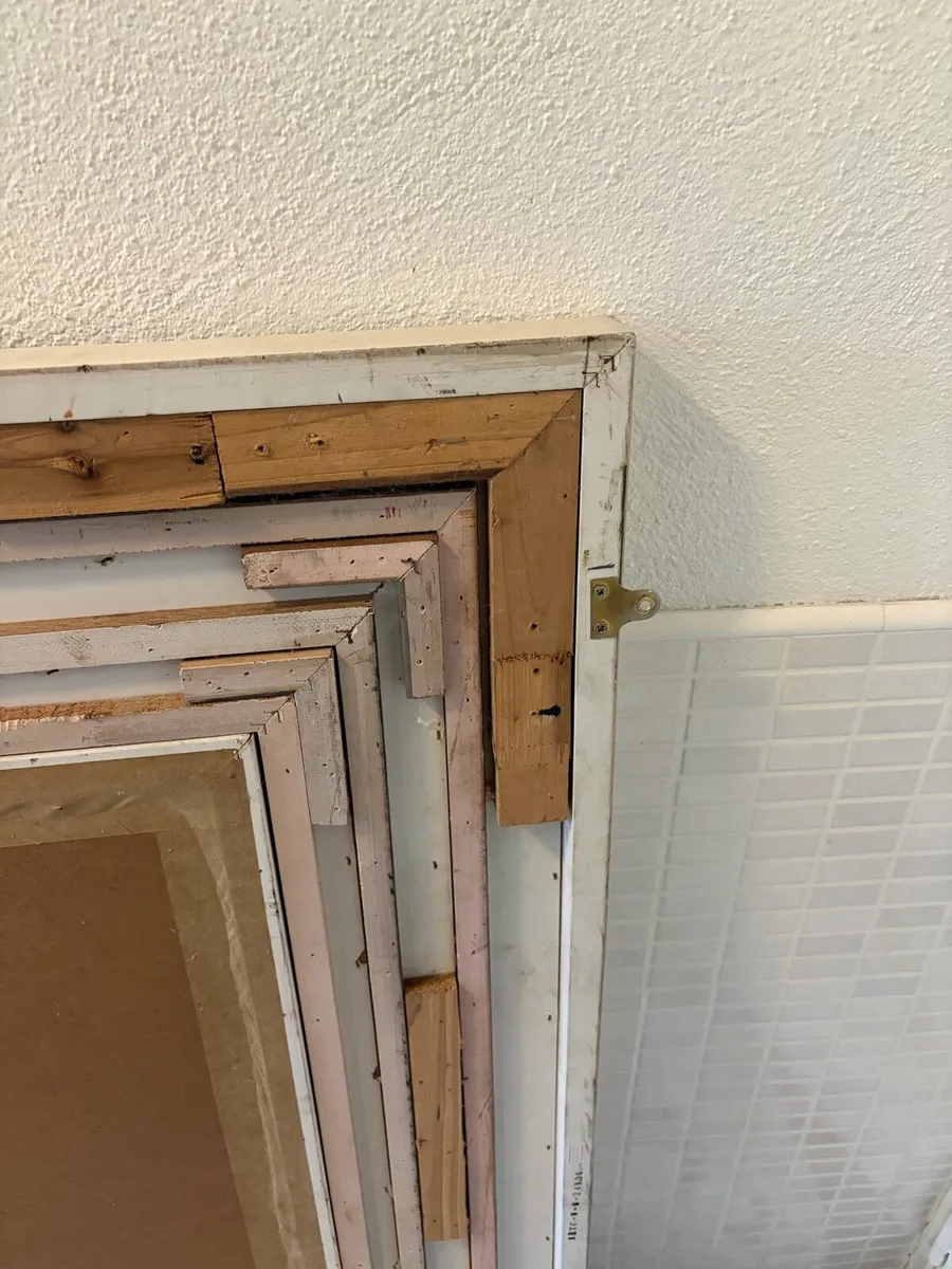 Large Cream Framed Wall Mirror - Image 4