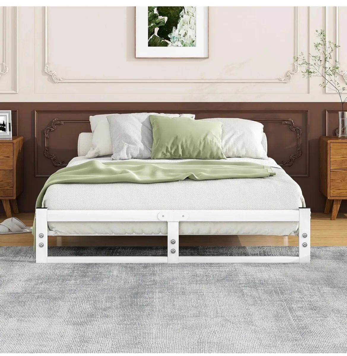 Double Bed Frame,4ft6 Floor Bed Frame Double Bed B - Image 1