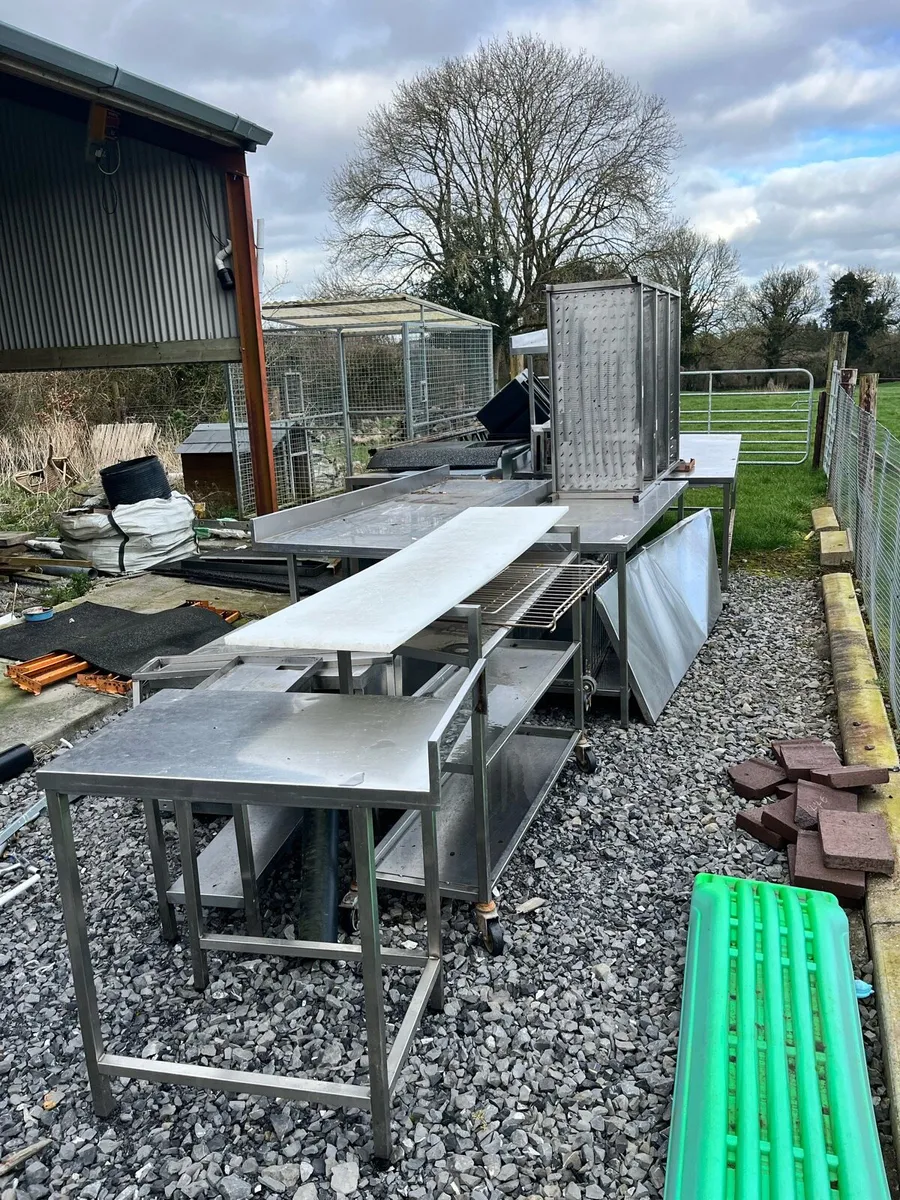 Selection of stainless steel tables - Image 4