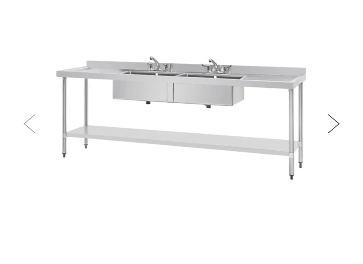 New Stainless steel double sink 2.4m - Image 1