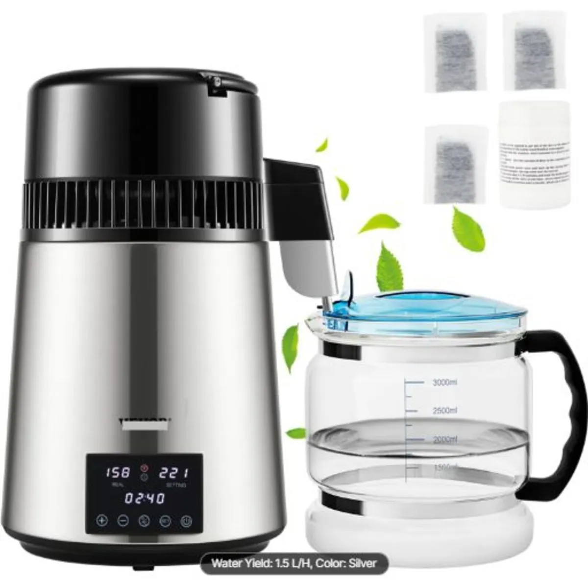 4L Water Distiller 1.5L/H Distilled Water Maker - Image 1