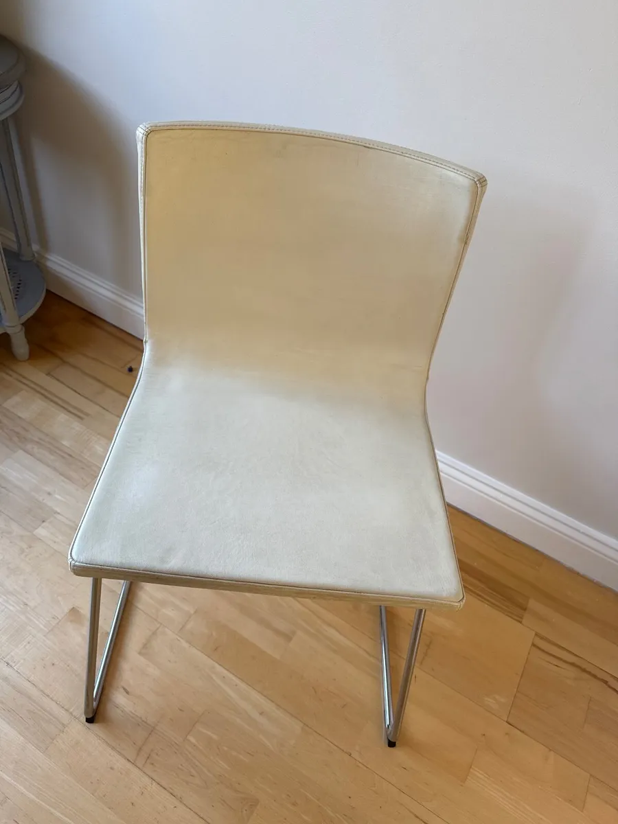 6 Leather chairs for dinner table - Image 3