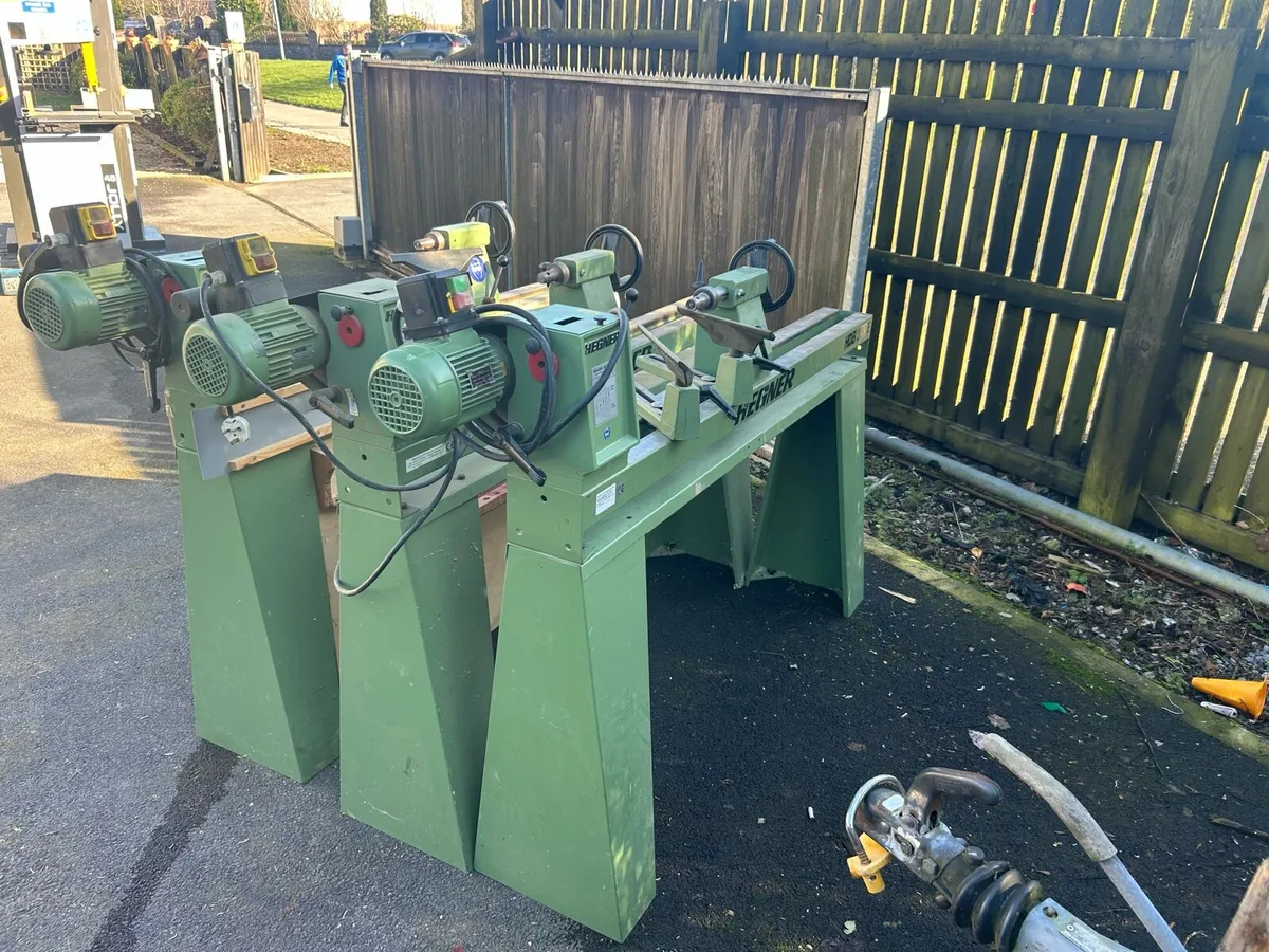 Ex school hegner & record wood lathes - Image 4