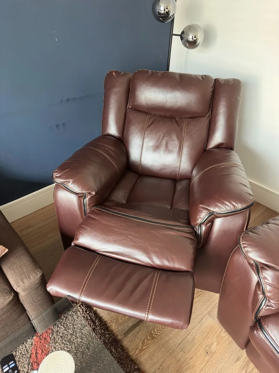 Two Recliner Sofas - Image 1
