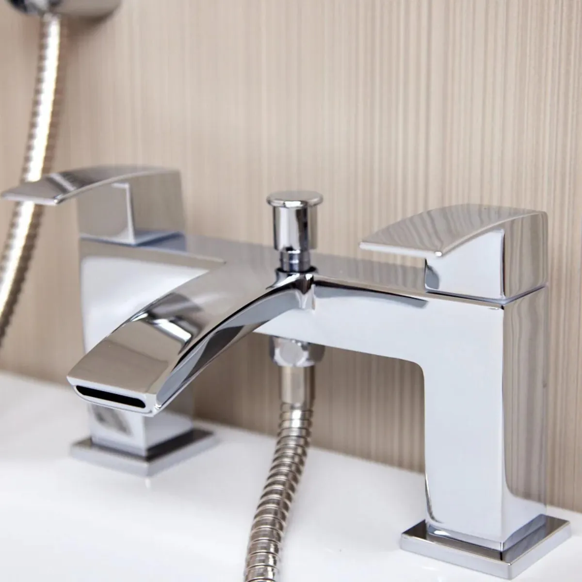 Waterfall Bath Shower Mixer Tap & Shower | Chrome - Image 3