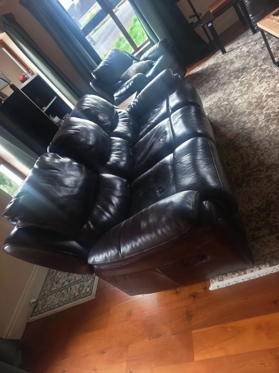 Leather Recliner Couch - Image 1