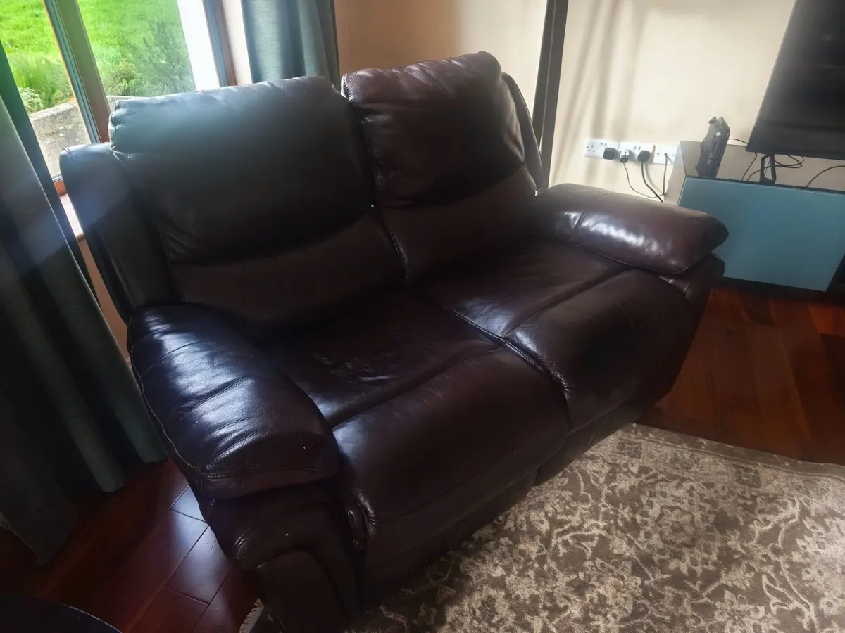 Leather Recliner Couch - Image 3