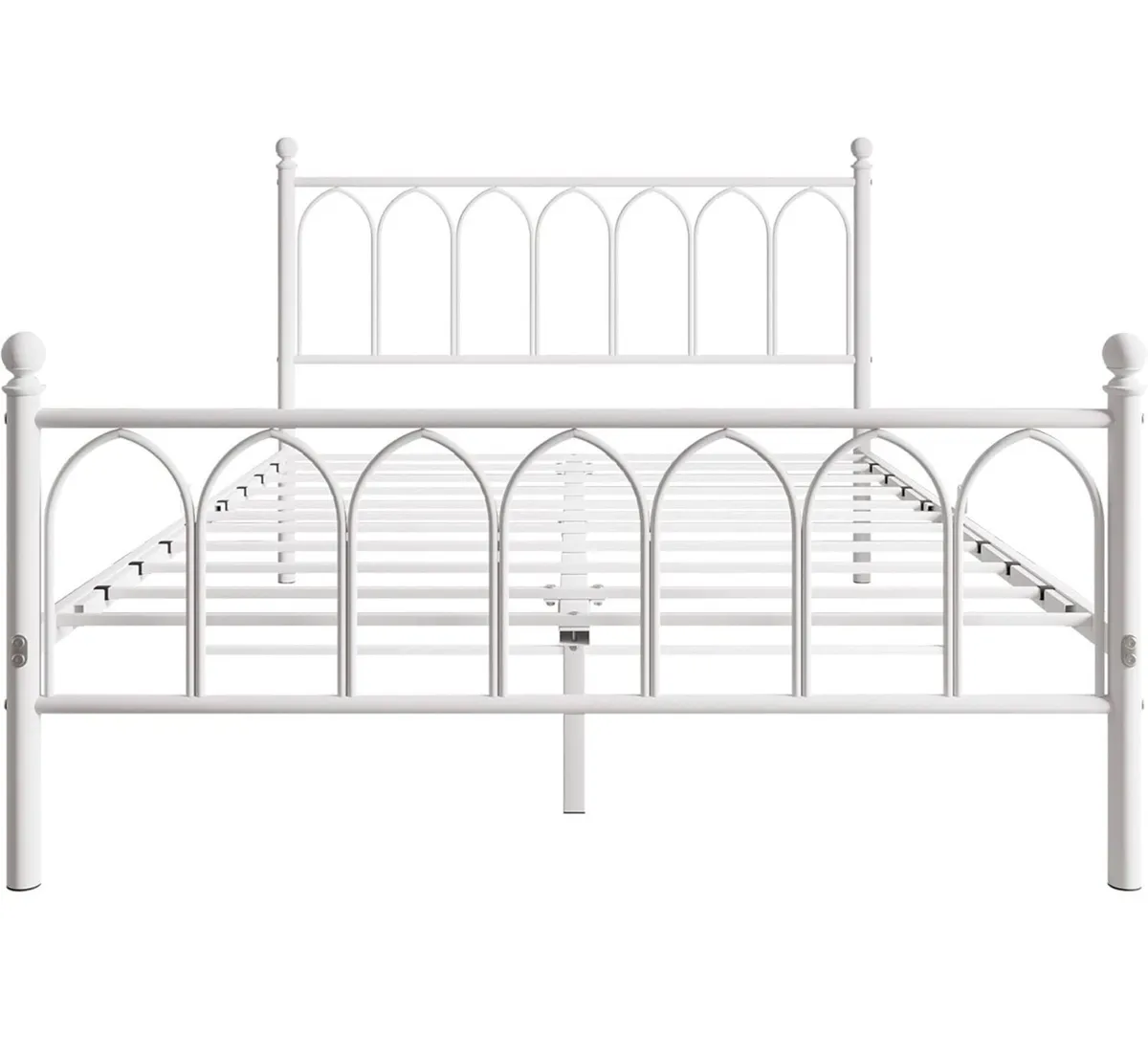 Double Metal Bed Frame 135 x 190 cm with Headboard - Image 2