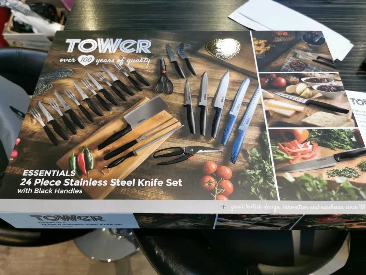 Tower 24 Piece Knife set - Image 1