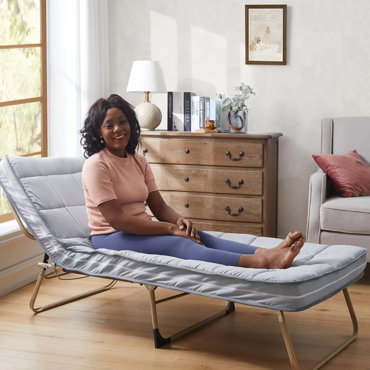 Single Roll Up Floor Mattress Memory Foam Topper - Image 2