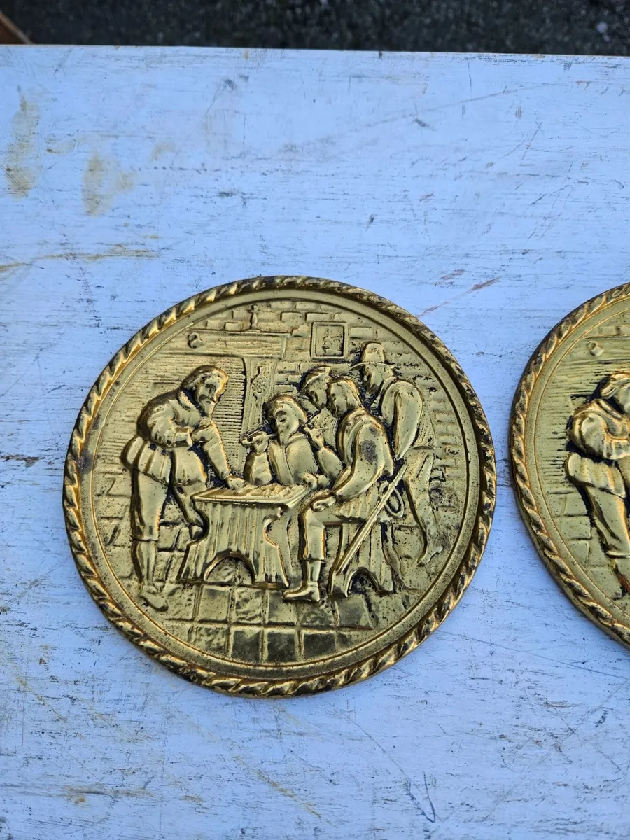 Vintage Brass Plate Plaque - Image 2