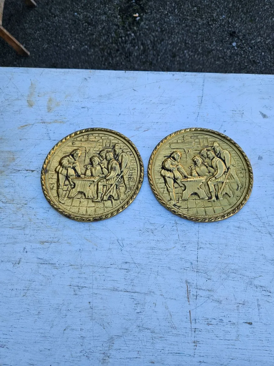 Vintage Brass Plate Plaque - Image 3