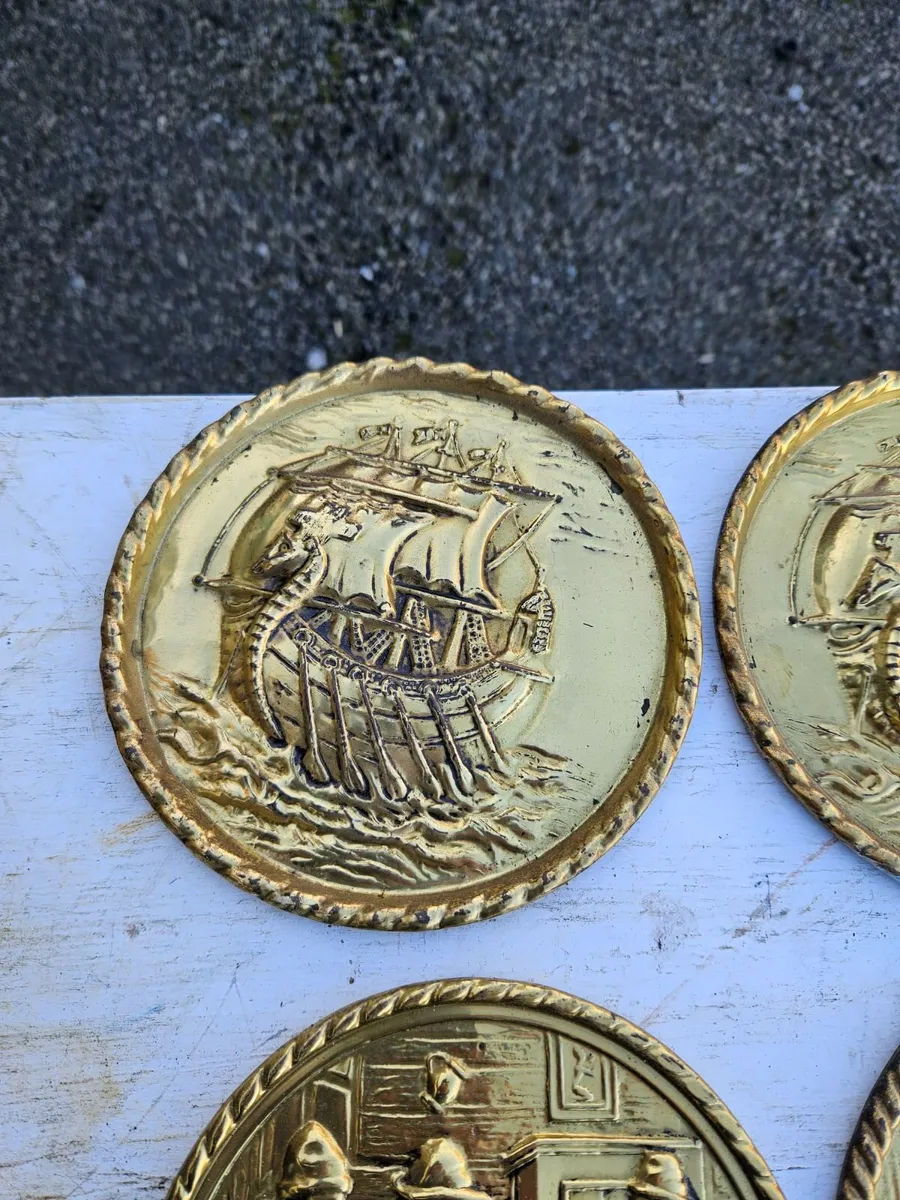 Vintage Brass Plate Plaque - Image 2