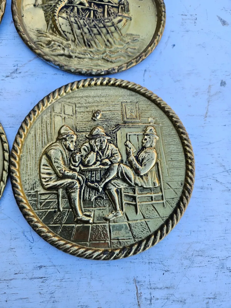 Vintage Brass Plate Plaque - Image 3