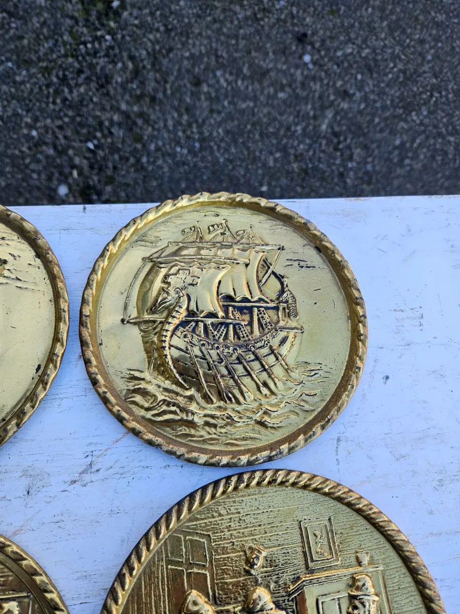 Vintage Brass Plate Plaque - Image 4
