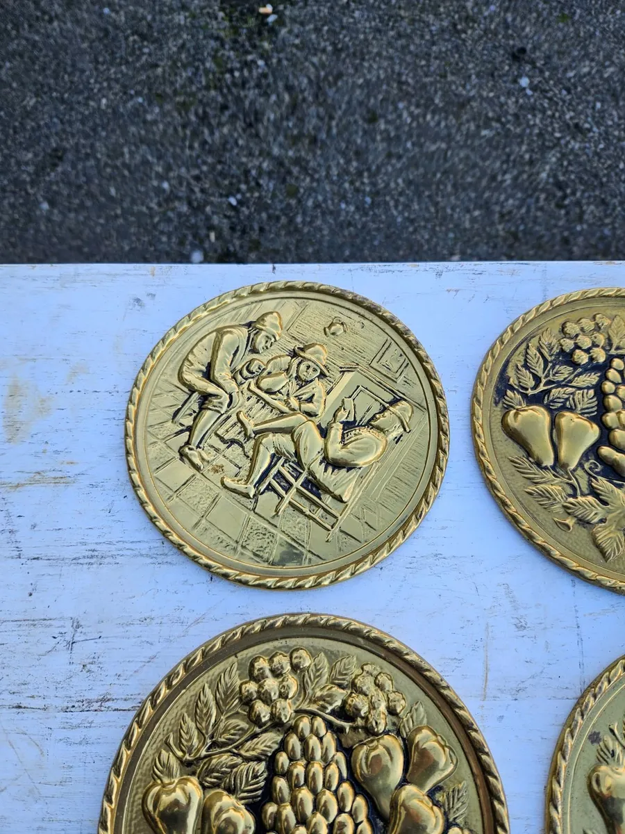 Vintage Brass Plate Plaque - Image 2