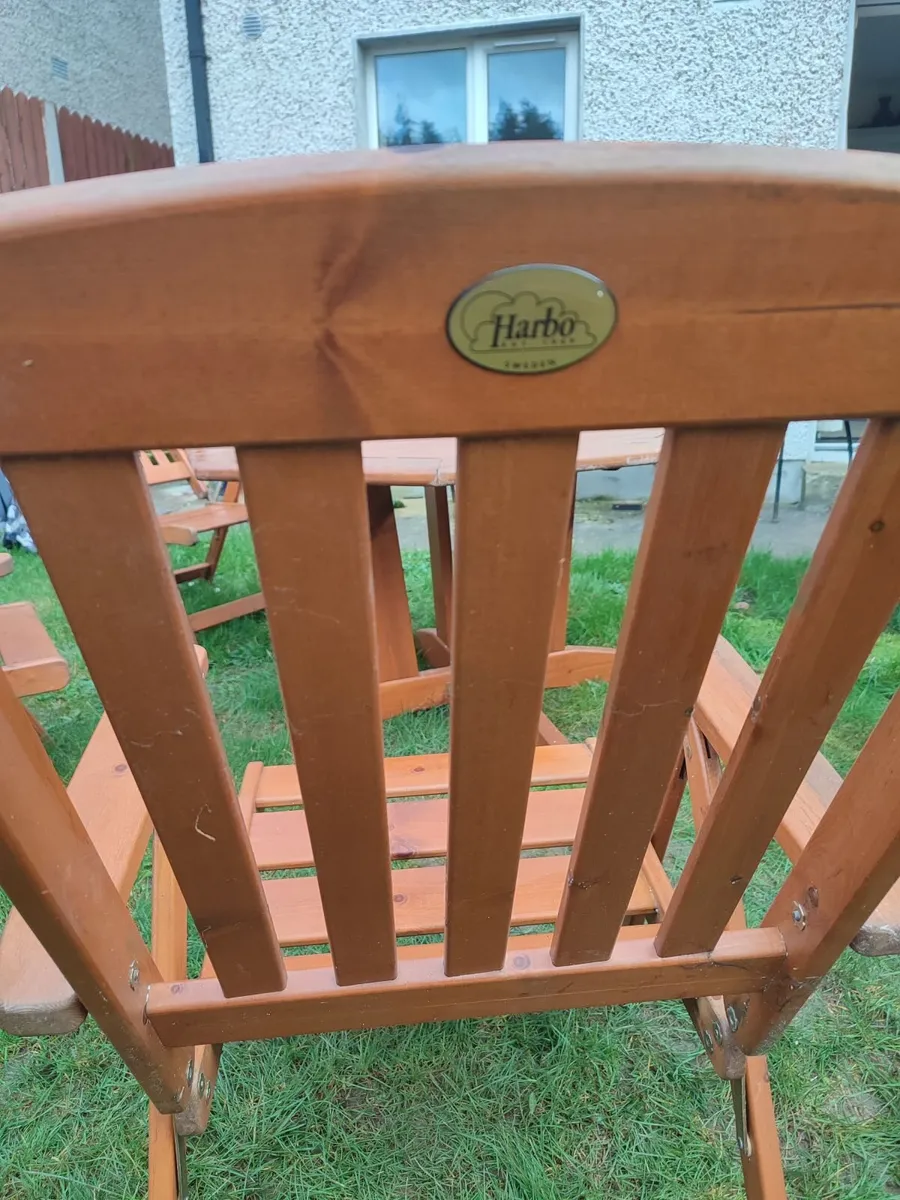 Garden furniture set 6 chairs and table - Image 1