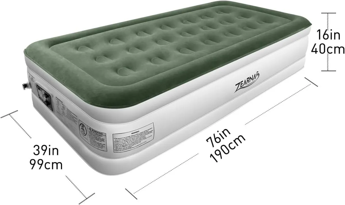 190x100x40cm Single Inflatable bed Air Mattress - Image 2