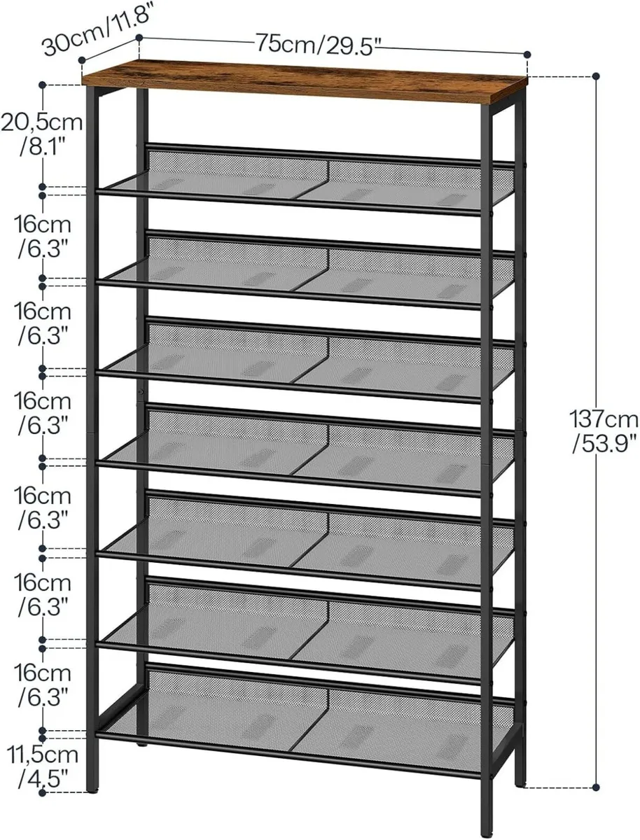 Shoe Rack Large Capacity Storage Tall Shelf for - Image 3