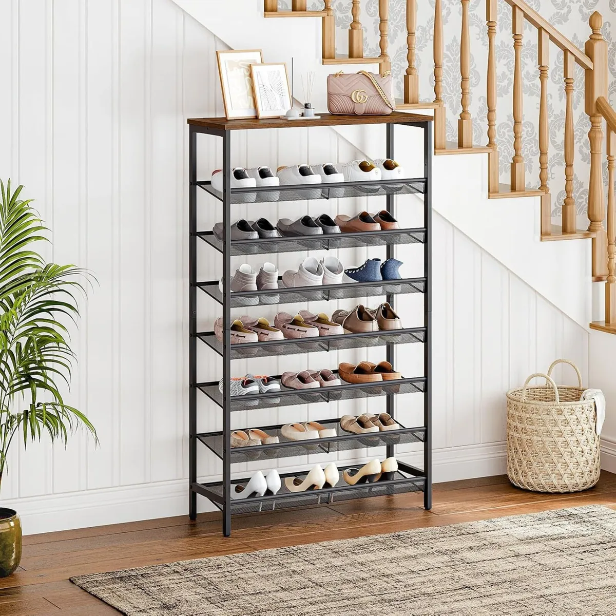Shoe Rack Large Capacity Storage Tall Shelf for - Image 4