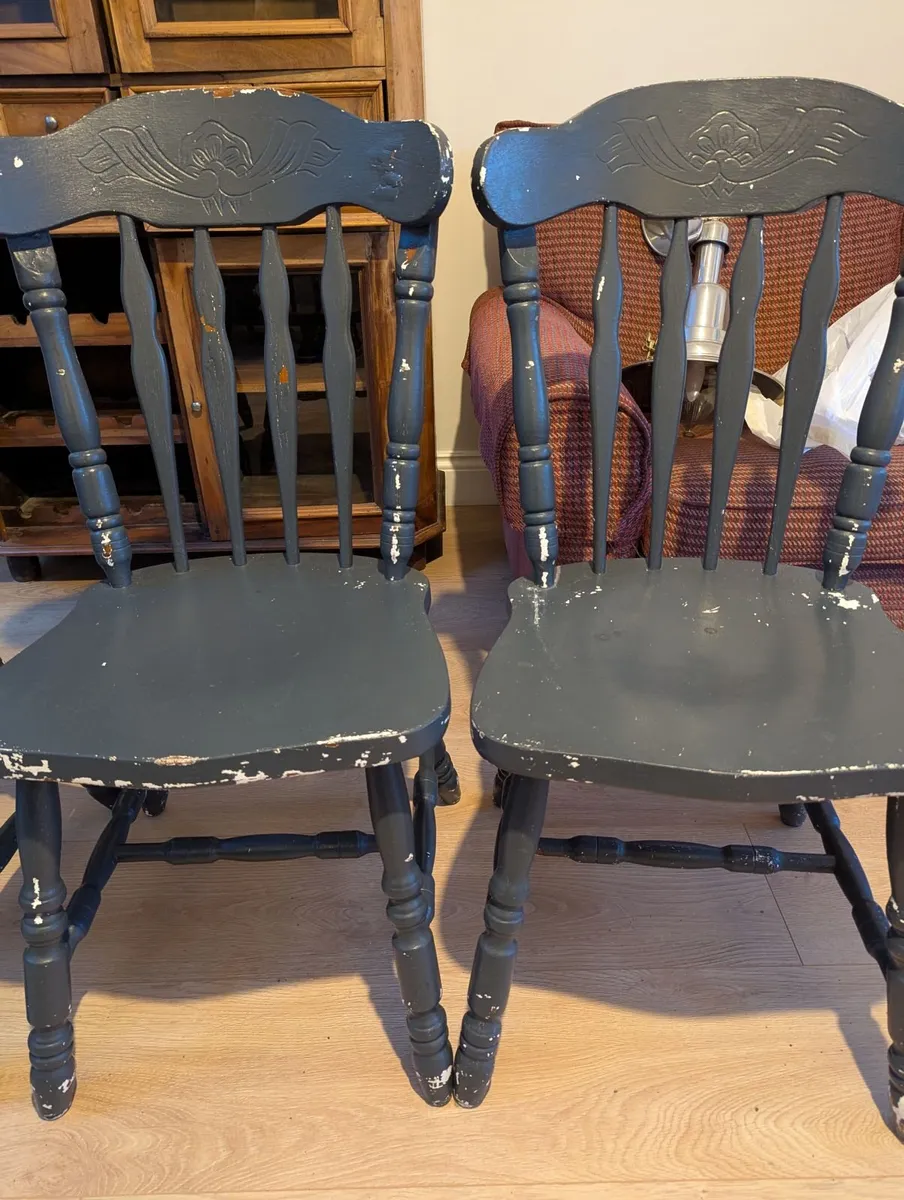 Solid Farmhouse Oak Chairs – €20 Each - Image 2