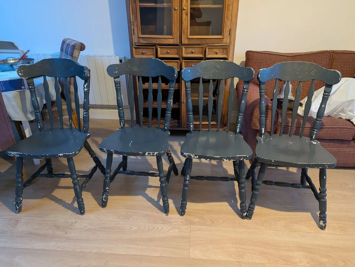 Solid Farmhouse Oak Chairs – €20 Each - Image 3