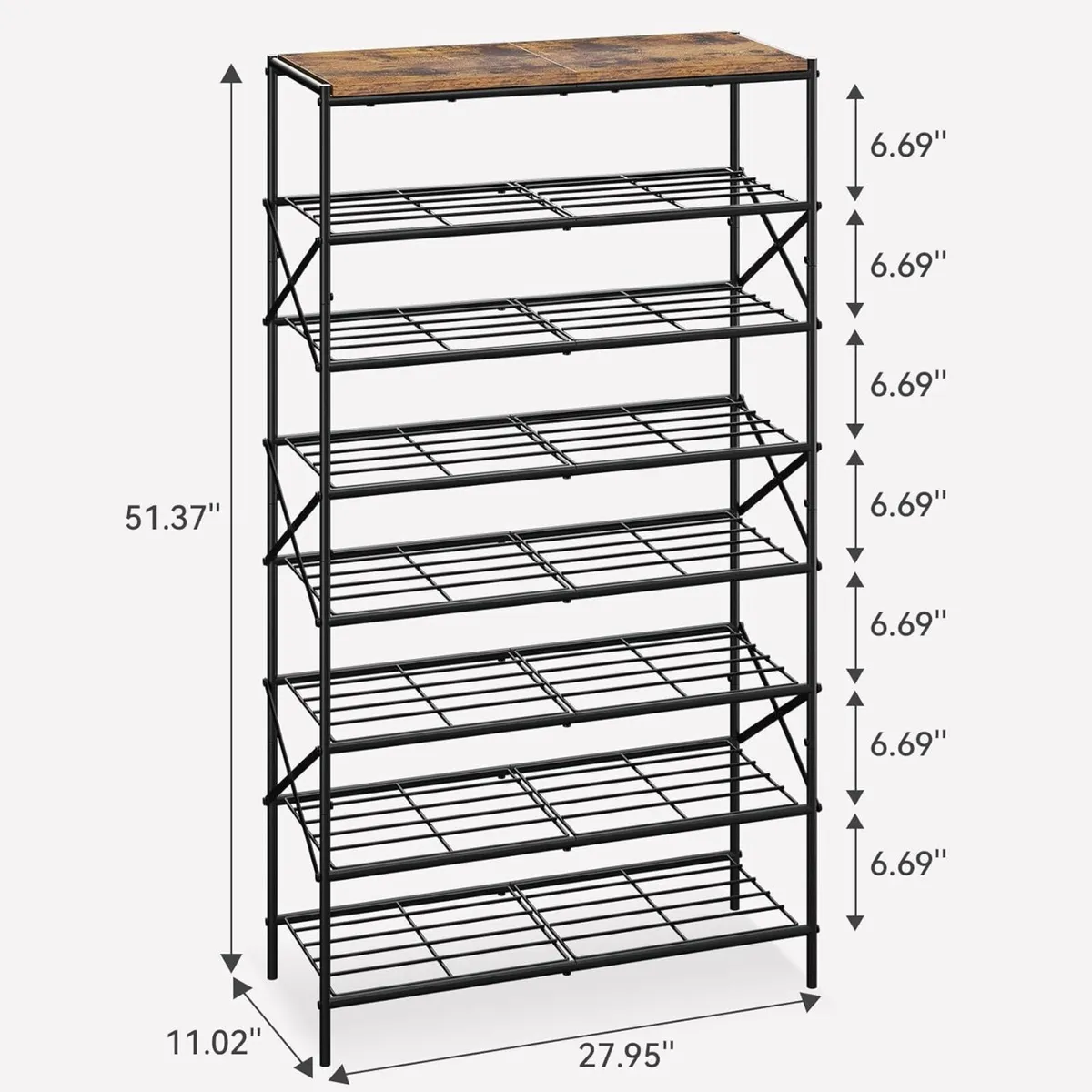 8 Tier Shoe Rack Large Capacity Storage Organizer - Image 3