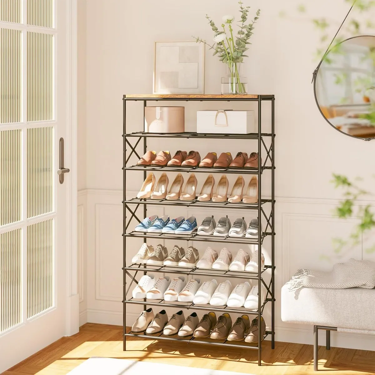 8 Tier Shoe Rack Large Capacity Storage Organizer - Image 2