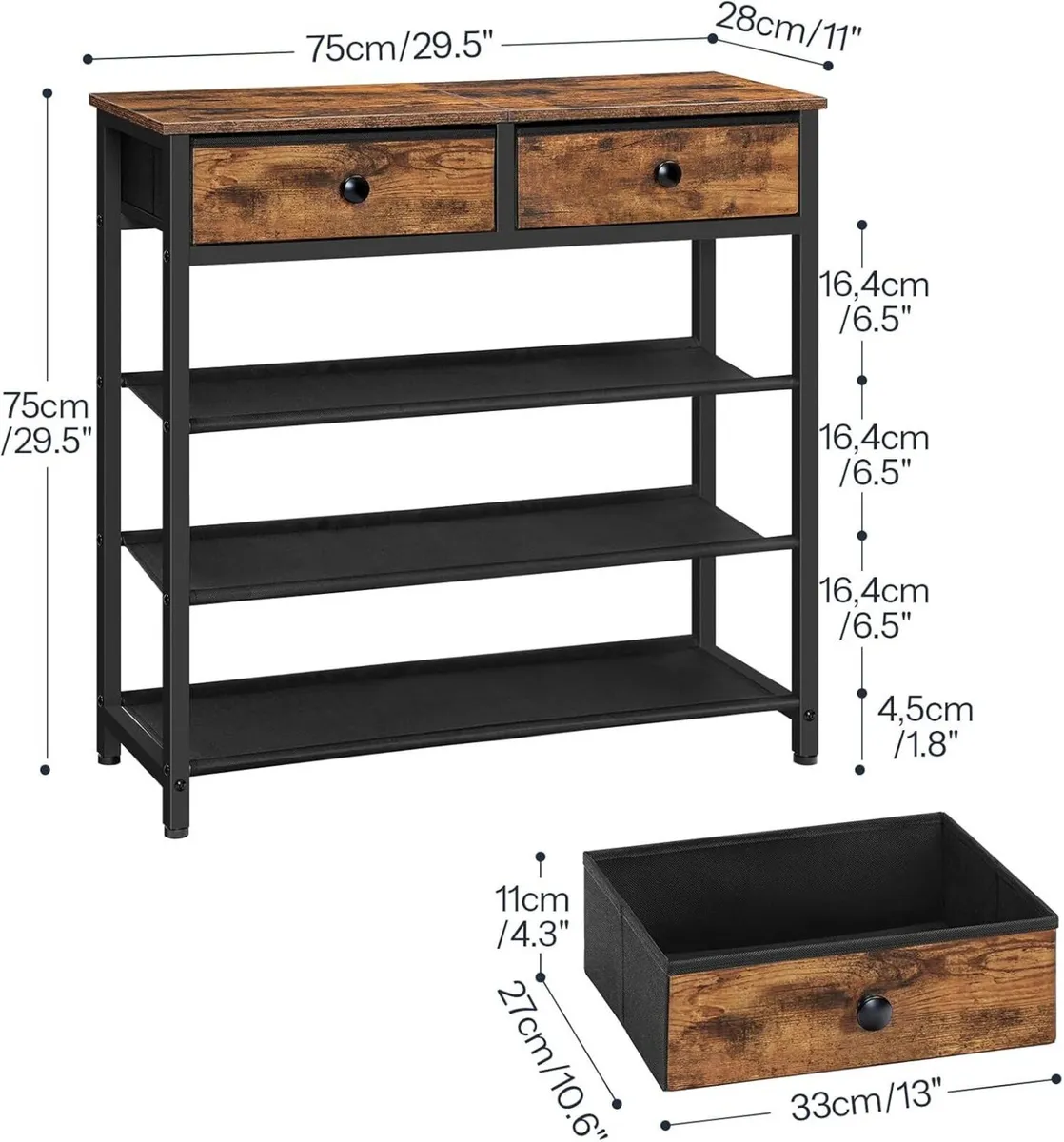 Shoe Rack 4 Tier Storage Organizer with 2 - Image 2