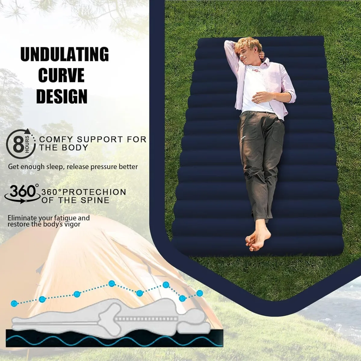 Roll Up Floor Mattress Single 10cm Thick Portable - Image 4