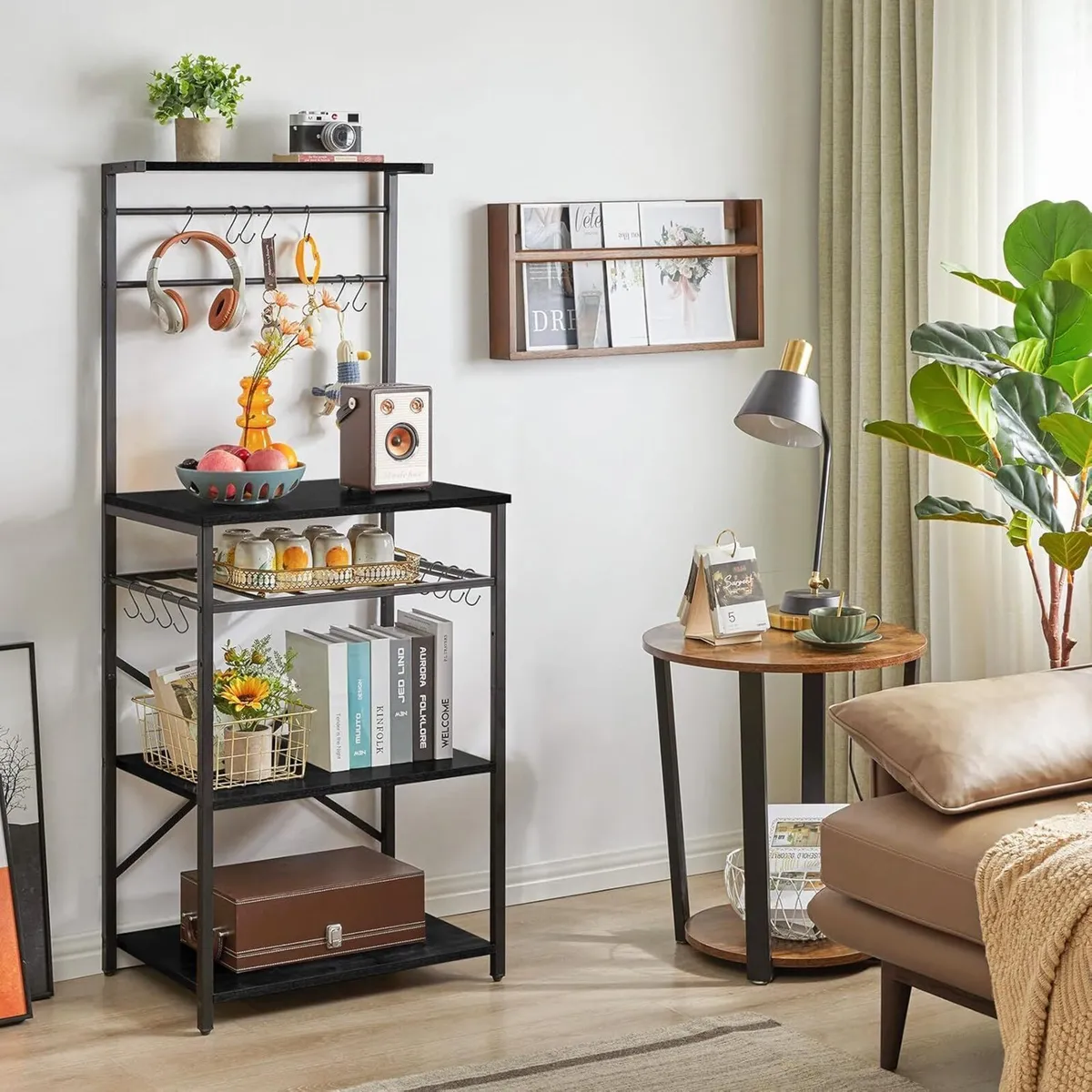 Kitchen Baker's Rack Microwave Oven Stand with - Image 2