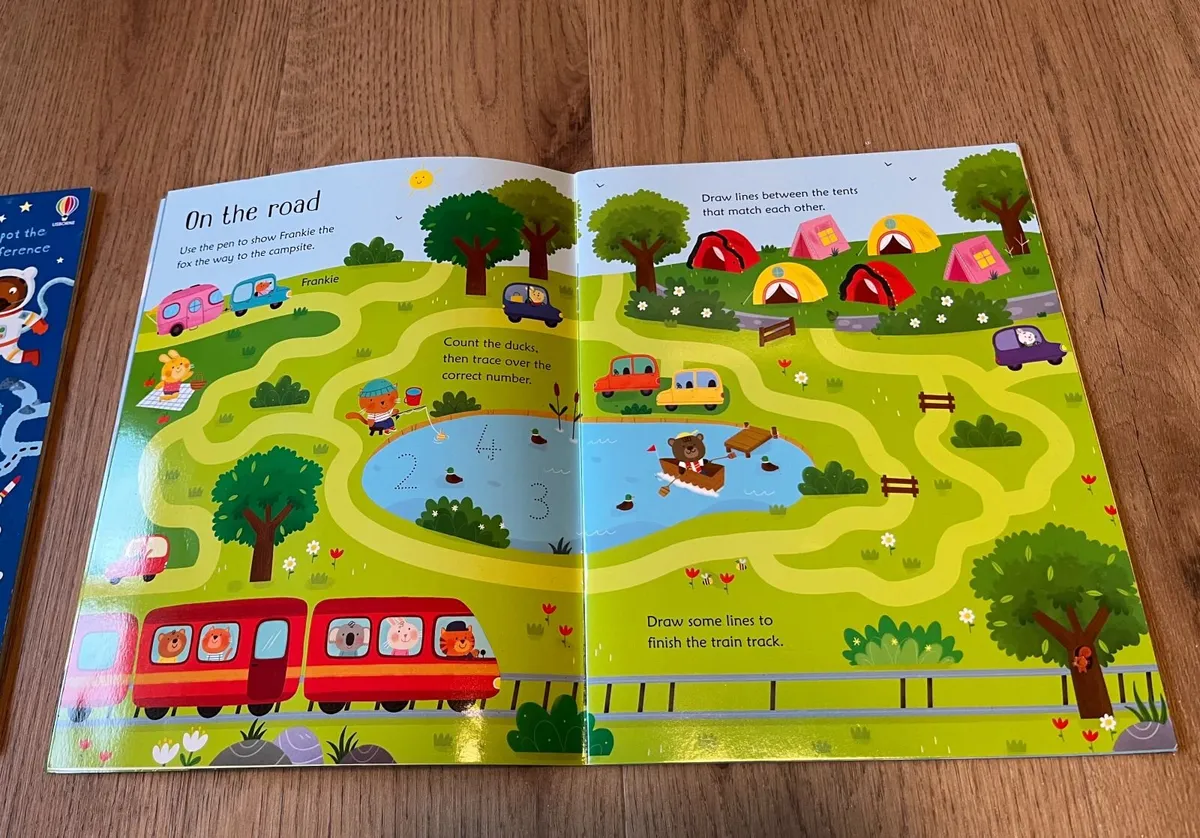 Usborne Wipe-Clean Activity Books x2 - Image 2