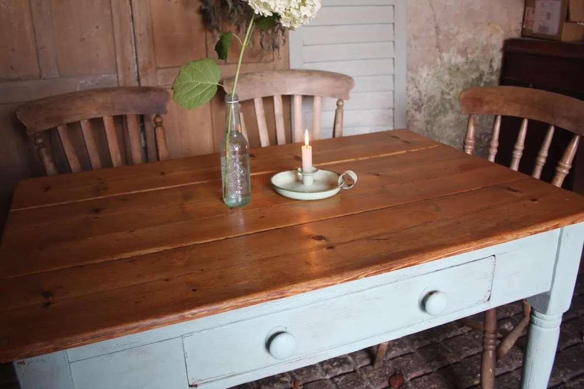 Antique Pine Table - Image 2