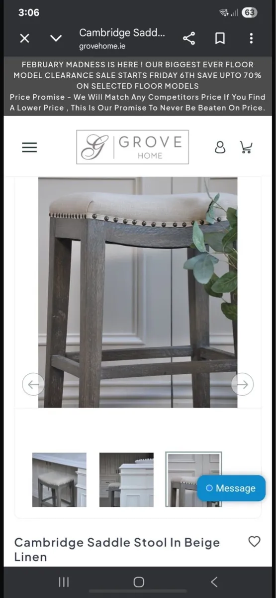 Cambridge Saddle Breakfast Stools - Image 4