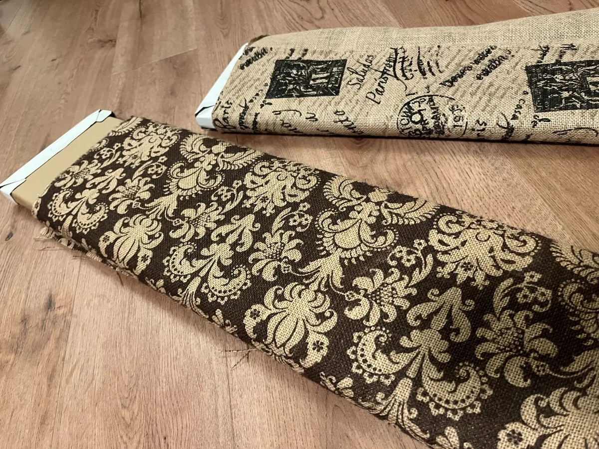 Patterned Burlap / Jute Fabric - Image 1