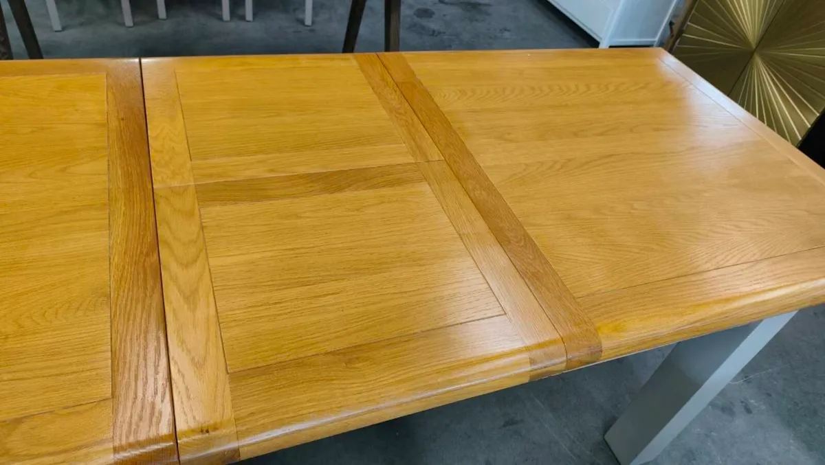 Extending Oak Farmhouse Dining Table Ex Display - Image 2