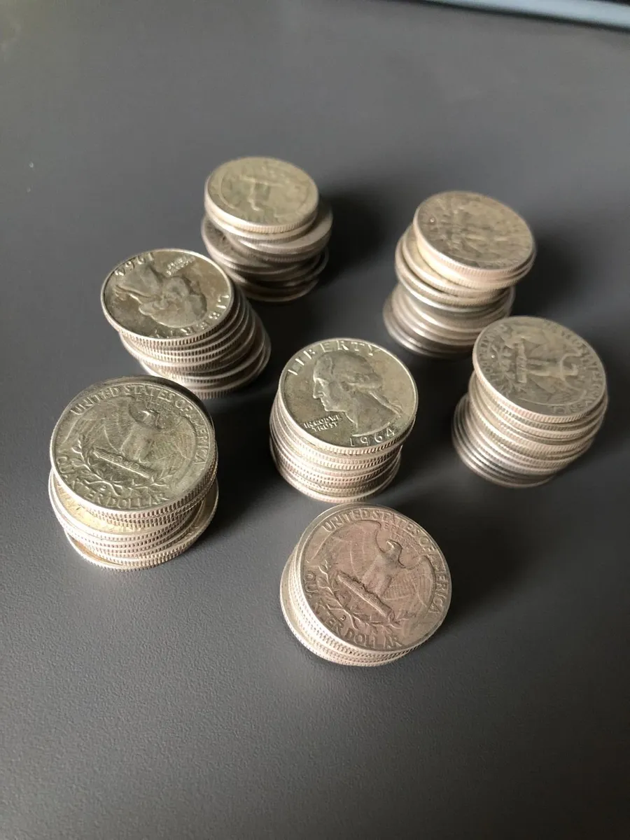 90 US Silver Quarter Dollars (Pre-1965) 90% Silver - Image 3